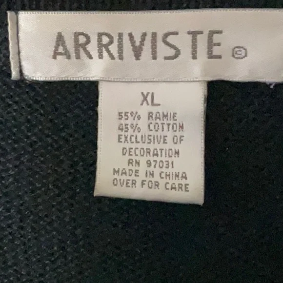 ARRIVISTE Black Cardigan with Silver Spider Accents - Picture 2 of 8